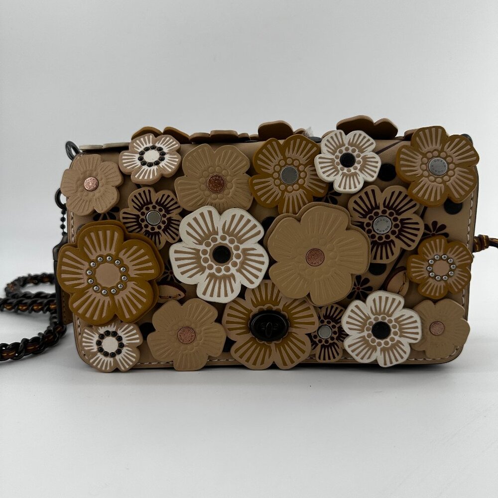 COACH Dinky with Crystal Tea Rose Crossbody Bag